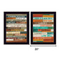 Set Of Two Wood Plank Black Framed Print Wall Art