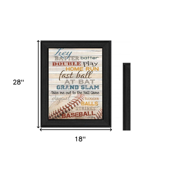 Set Of Two Baseball 1 Black Framed Print Wall Art