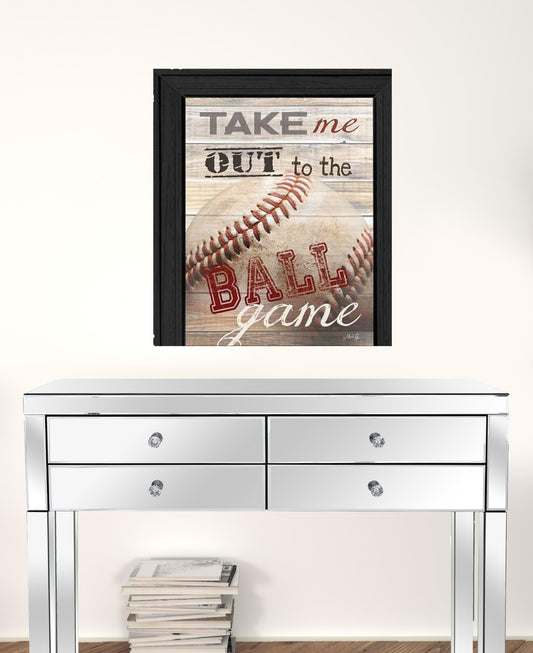 Set Of Two Baseball 1 Black Framed Print Wall Art