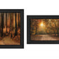 Set Of Two Autumn Black Framed Print Wall Art