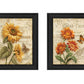 Set Of Two Flowers 2 Black Framed Print Wall Art