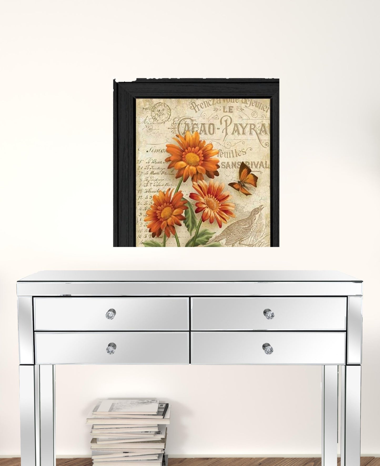 Set Of Two Flowers 2 Black Framed Print Wall Art