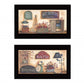 Set Of Two Bath 1 Black Framed Print Wall Art