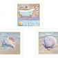 Set Of Three Shells Ii White Framed Print Bathroom Wall Art