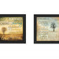 Set Of Two Meaning 2 Black Framed Print Wall Art