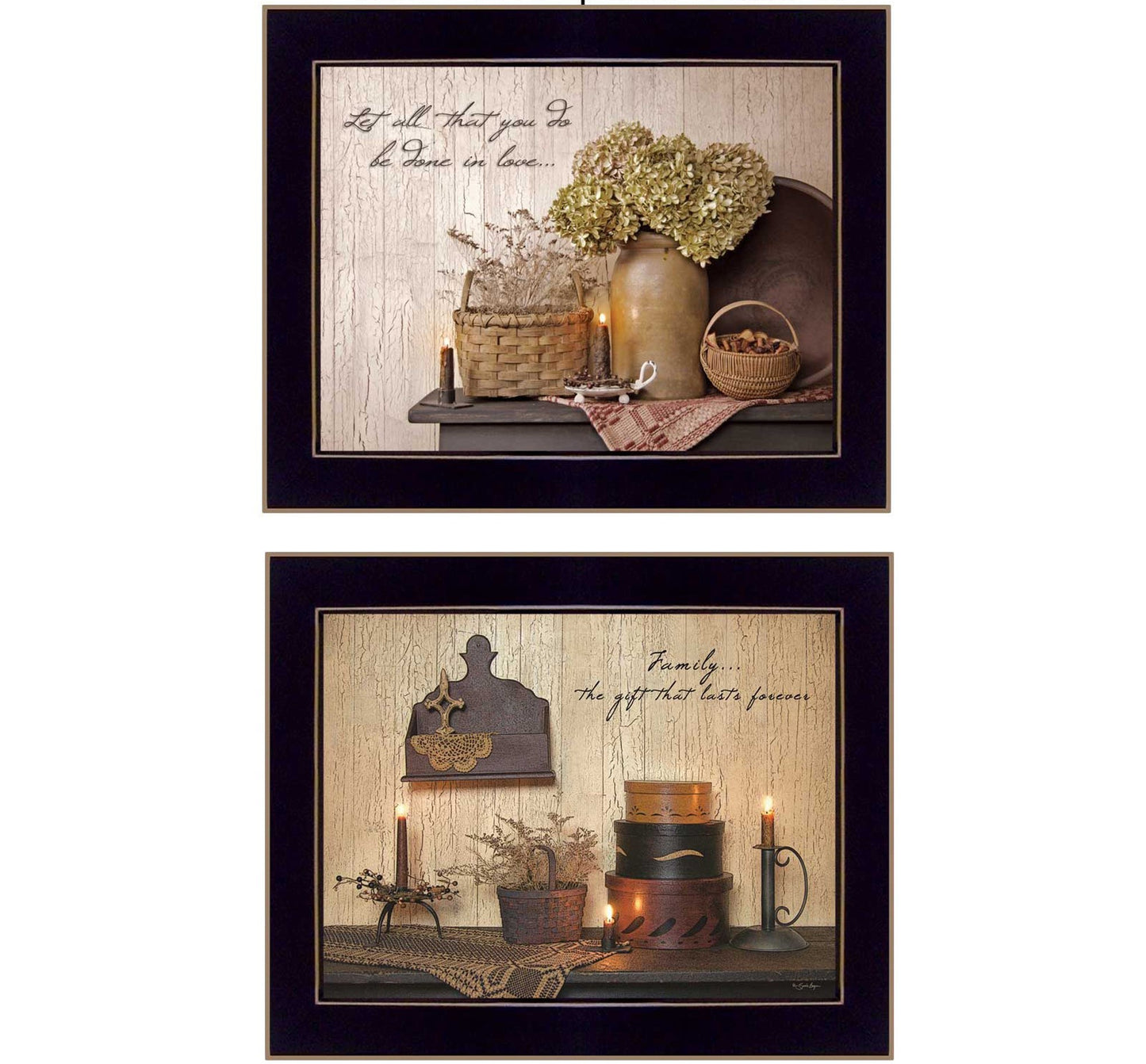 Set Of Two Keepsake Treasures Black Framed Print Wall Art