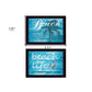 Set Of Two Beach Life 2 Black Framed Print Wall Art