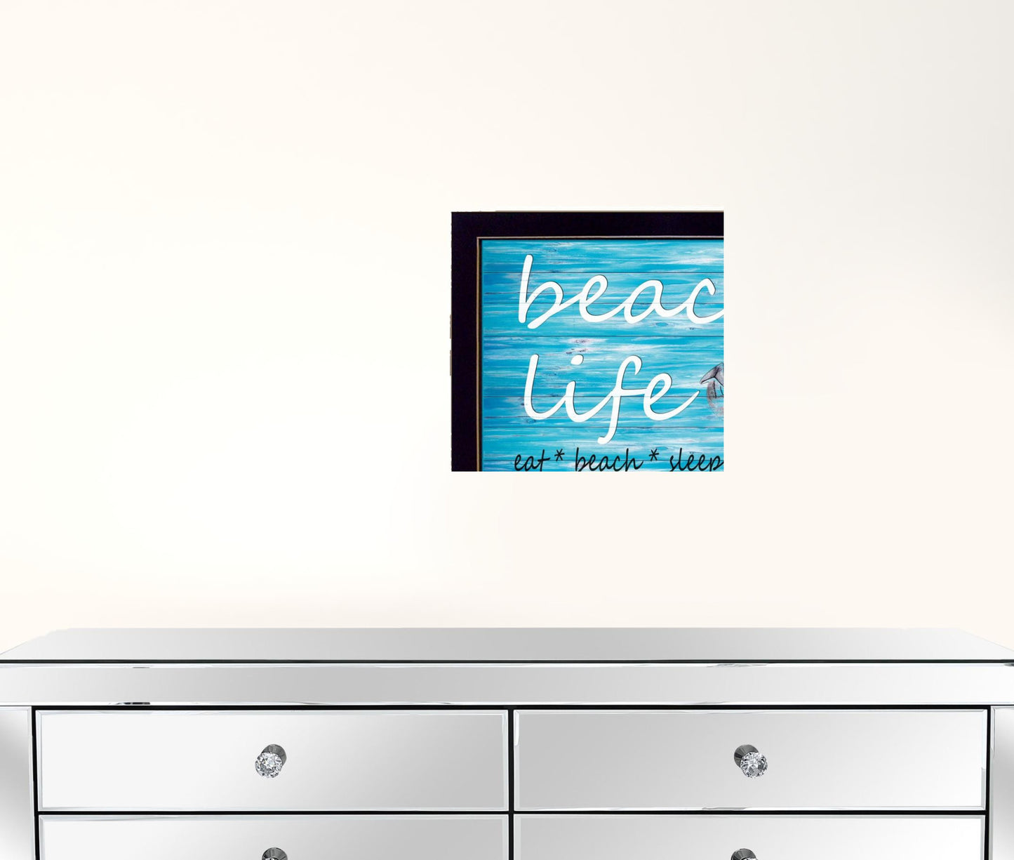 Set Of Two Beach Life 2 Black Framed Print Wall Art