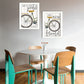 Set Of Two Pedal it Out 3 White Framed Print Wall Art