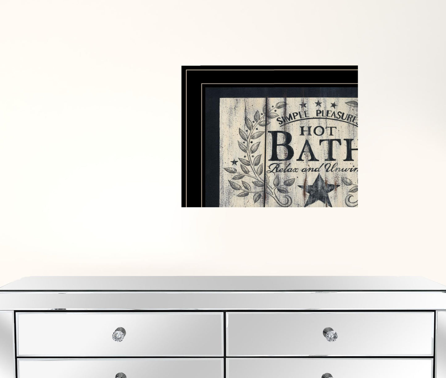 Set Of Two Hot Bath 8 Black Framed Print Bathroom Wall Art