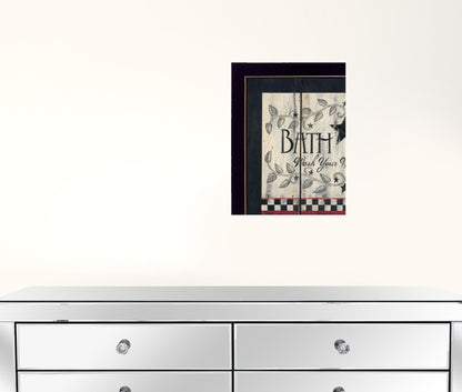 Set Of Two Hot Bath 9 Black Framed Print Bathroom Wall Art