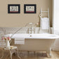 Set Of Two Hot Bath 1 Black Framed Print Bathroom Wall Art