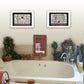 Set Of Two Hot Bath 3 White Framed Print Bathroom Wall Art