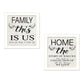 Set Of Two Family 2 White Framed Print Wall Art