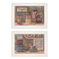 Set Of Two God Bless or Sweet Land 1 White Framed Print Wall Art