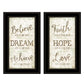 Set Of Two Faith or Believe 2 Black Framed Print Wall Art