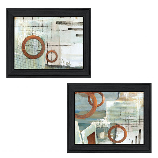 Set Of Two Balance this I and II 2 Black Framed Print Wall Art