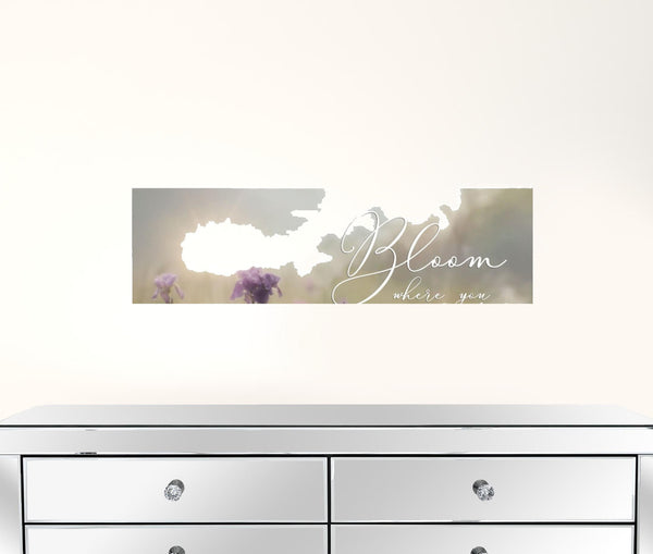 Set Of Two Bloom Where You are Planted 3 White Framed Print Wall Art