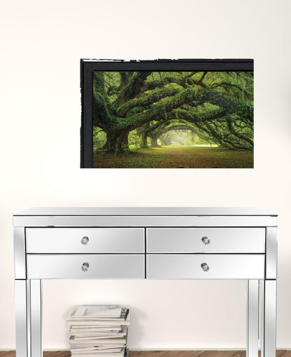 Set Of Two Tree Arbors by Moises Levy Black Frame Black Framed Print Wall Art