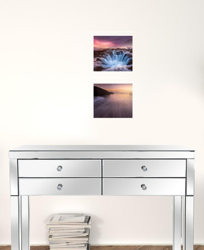 Set Of Two Future Genesis 1 White Framed Print Wall Art