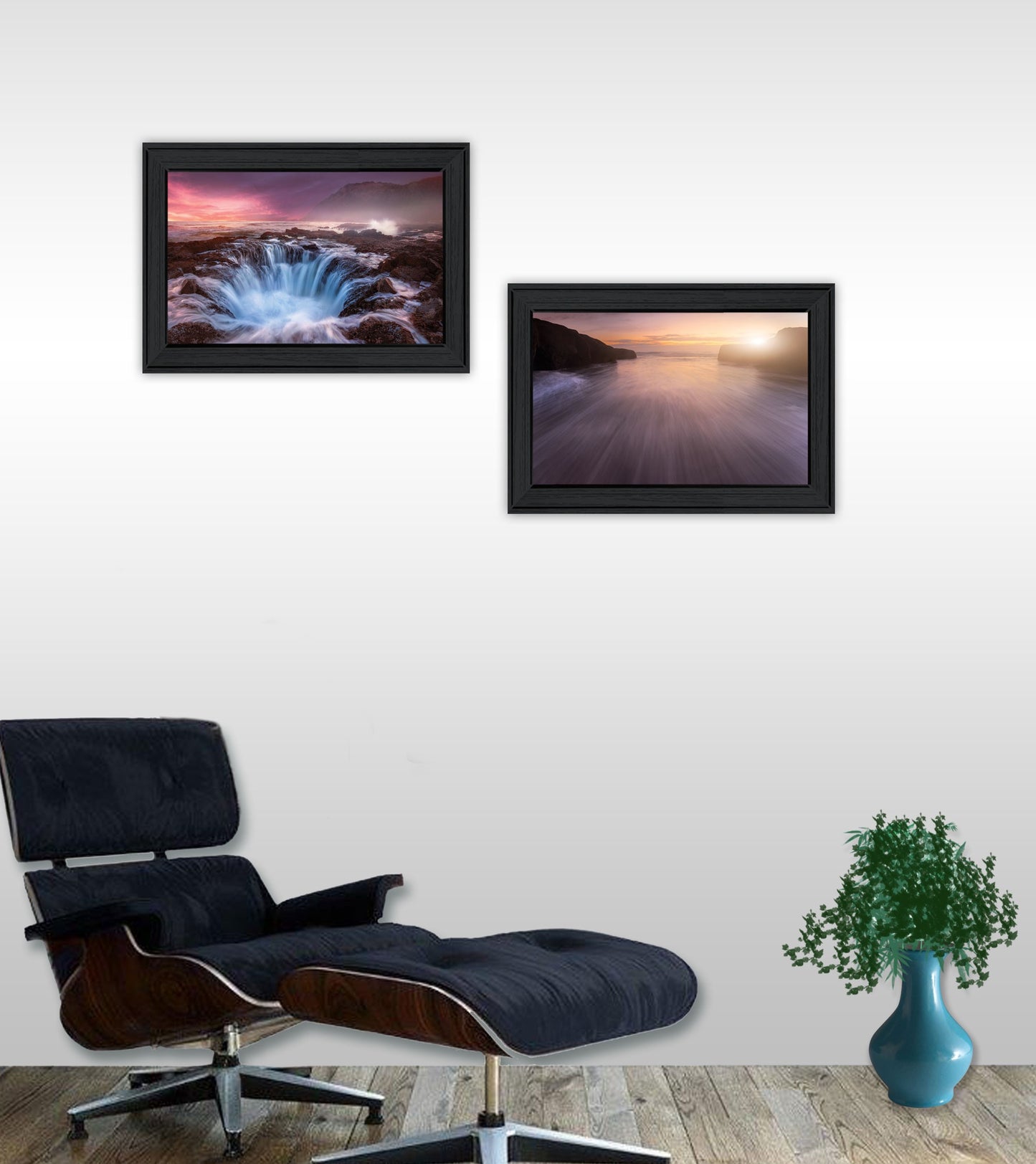 Set Of Two Future Genesis 2 Black Framed Print Wall Art