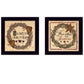 Set Of Two Family Wisdom II Black Framed Print Wall Art