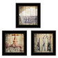 Set Of Three Wash 2 Black Framed Print Bathroom Wall Art