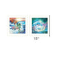 Set Of Two Mermaids 1 White Framed Print Wall Art