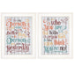 Set Of Two The Only Person 1 White Framed Print Wall Art