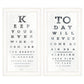 Set Of Two Eye Charts 3 White Framed Print Wall Art