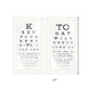 Set Of Two Eye Charts 3 White Framed Print Wall Art