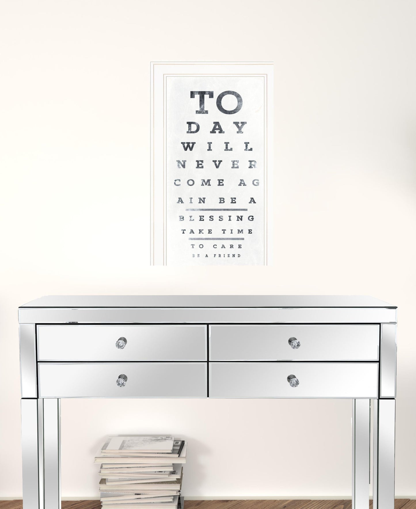 Set Of Two Eye Charts 3 White Framed Print Wall Art