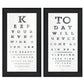 Set Of Two Eye Charts 4 Black Framed Print Wall Art