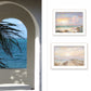 Set Of Two Sunrise Sunset 1 White Framed Print Wall Art