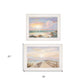 Set Of Two Sunrise Sunset 2 White Framed Print Wall Art