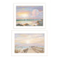 Set Of Two Sunrise Sunset 3 White Framed Print Wall Art