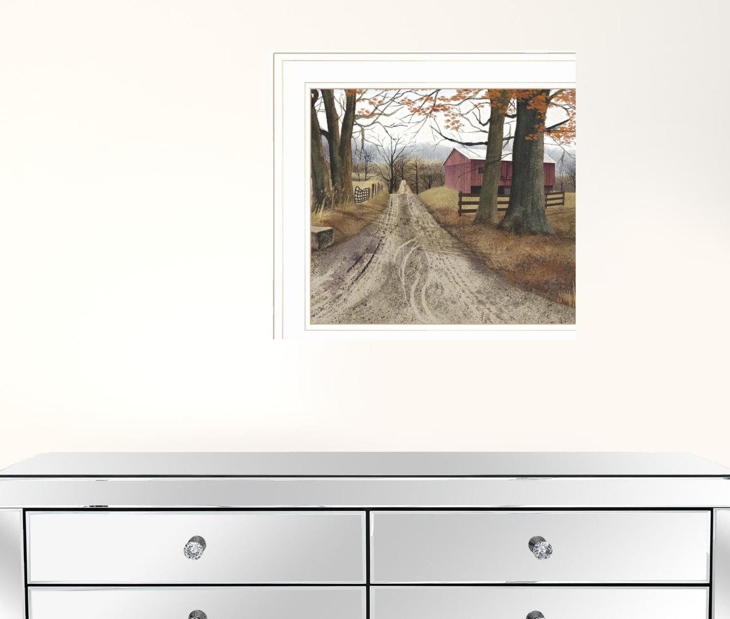 Set Of Two The Road Home 1 White Framed Print Wall Art