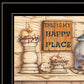 Set Of Two My Happy Place 2 Black Framed Print Wall Art