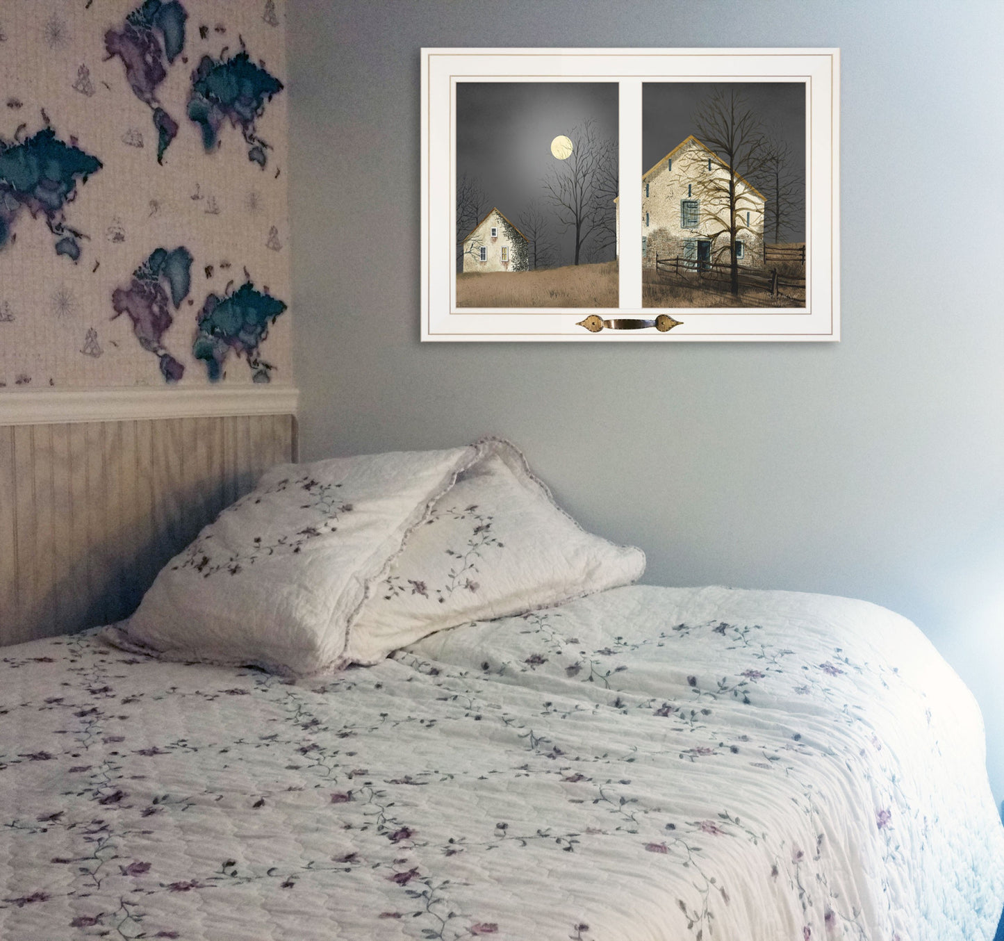 Still of the Night 4 White Framed Print Wall Art