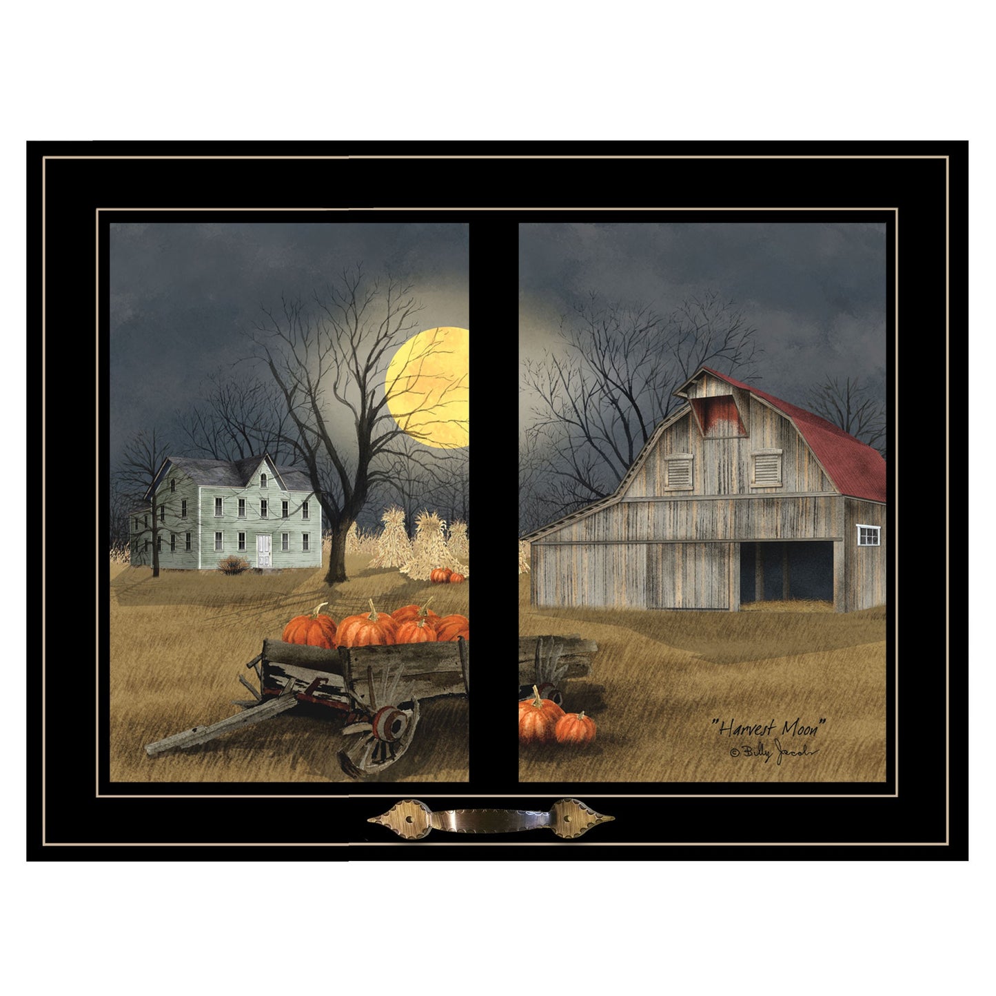 Harvest Moon 10 Black Framed Print Kitchen Wall Art