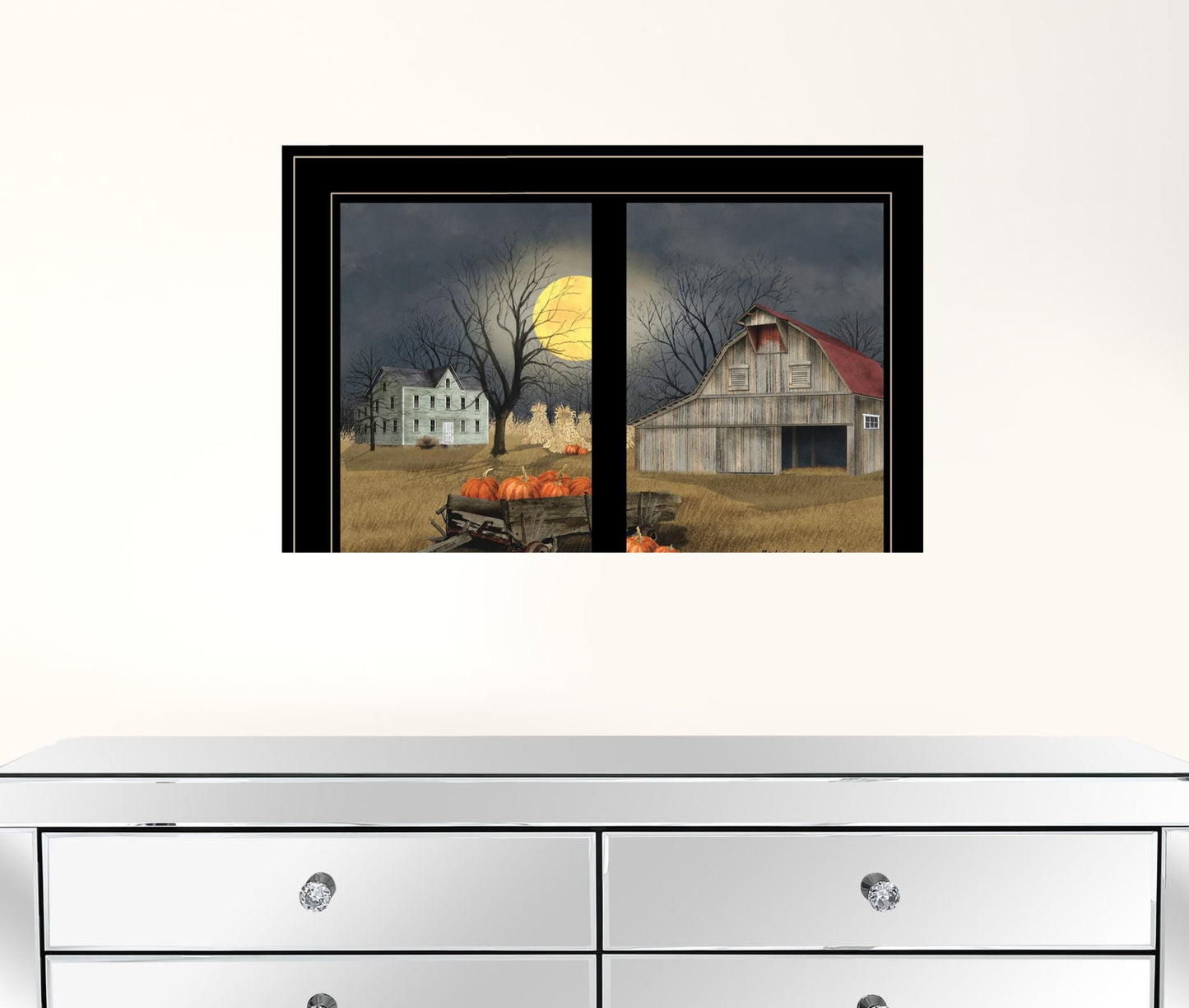 Harvest Moon 10 Black Framed Print Kitchen Wall Art