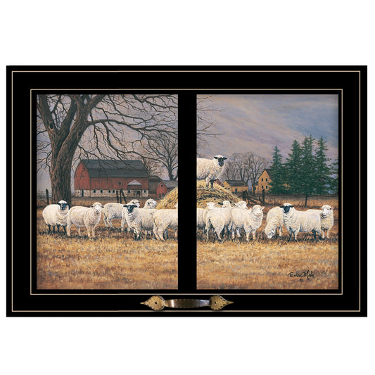 Wool Gathering 3 Black Framed Print Wall Art