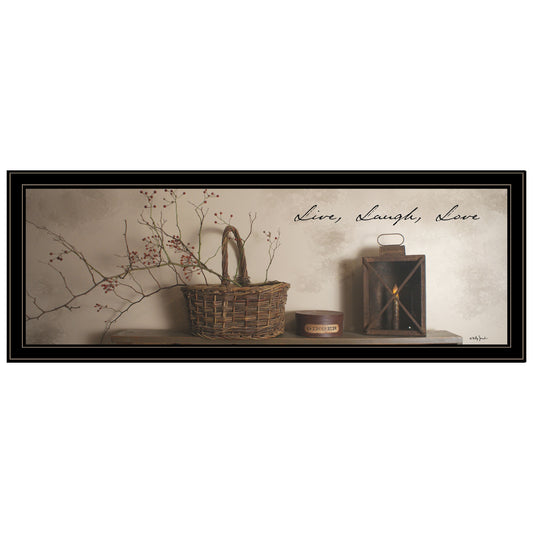 Live Laugh And Love 4 Black Framed Print Wall Art