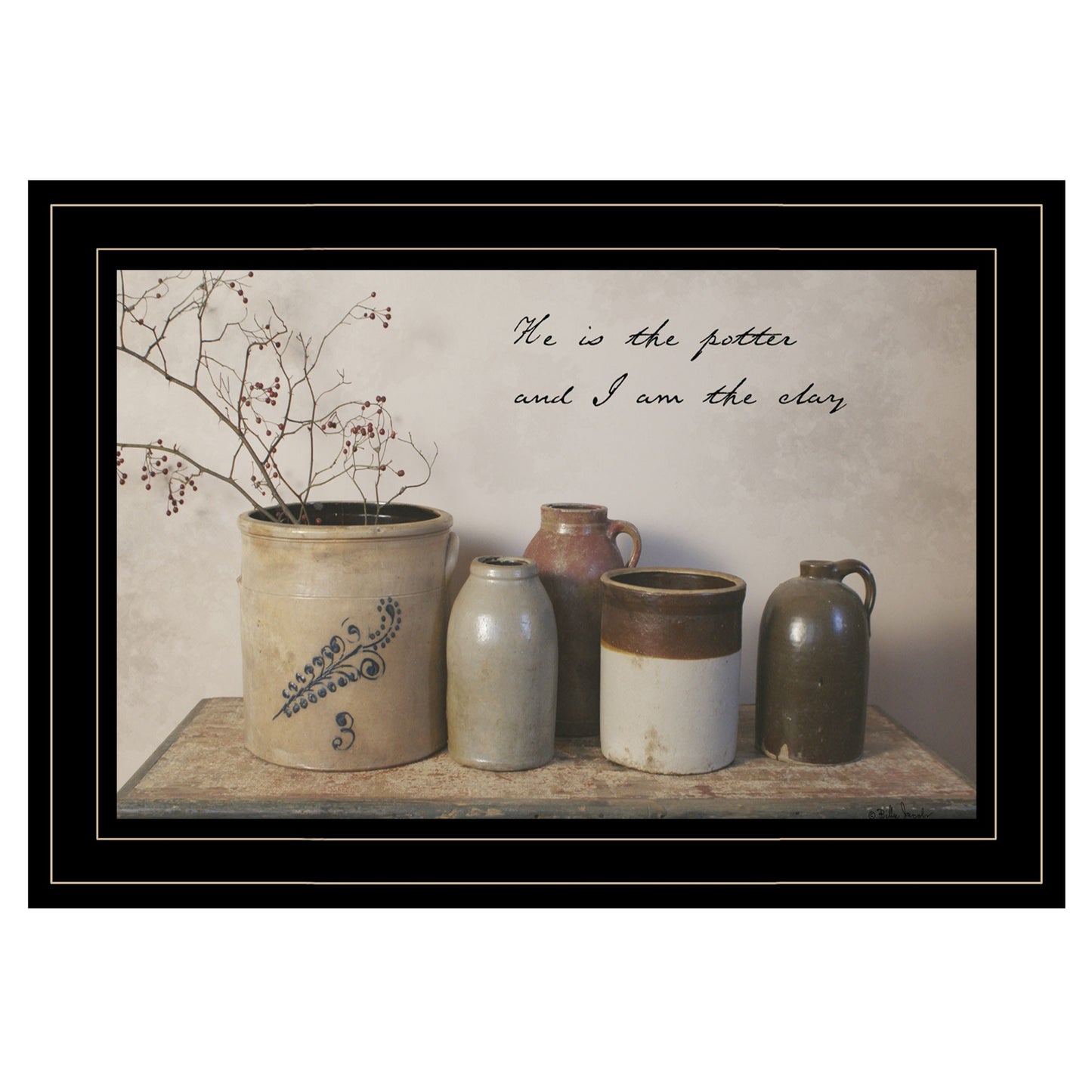 He Is The Potter 3 Black Framed Print Wall Art