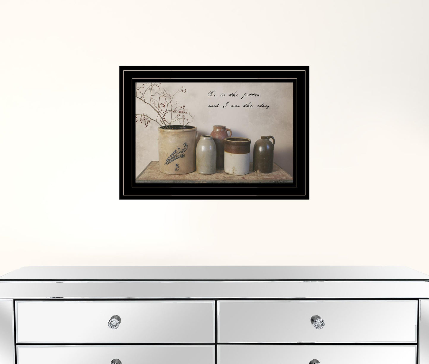 He Is The Potter 3 Black Framed Print Wall Art