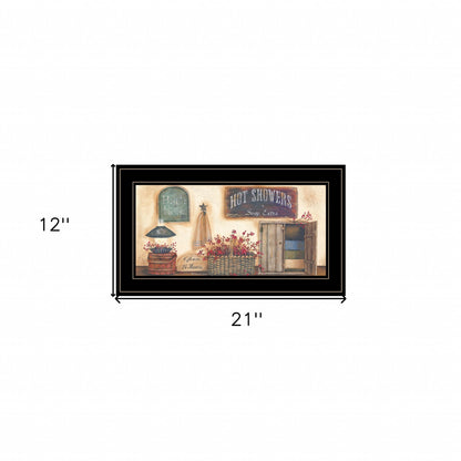 Bath House Collection 3 Black Framed Print Wall Art