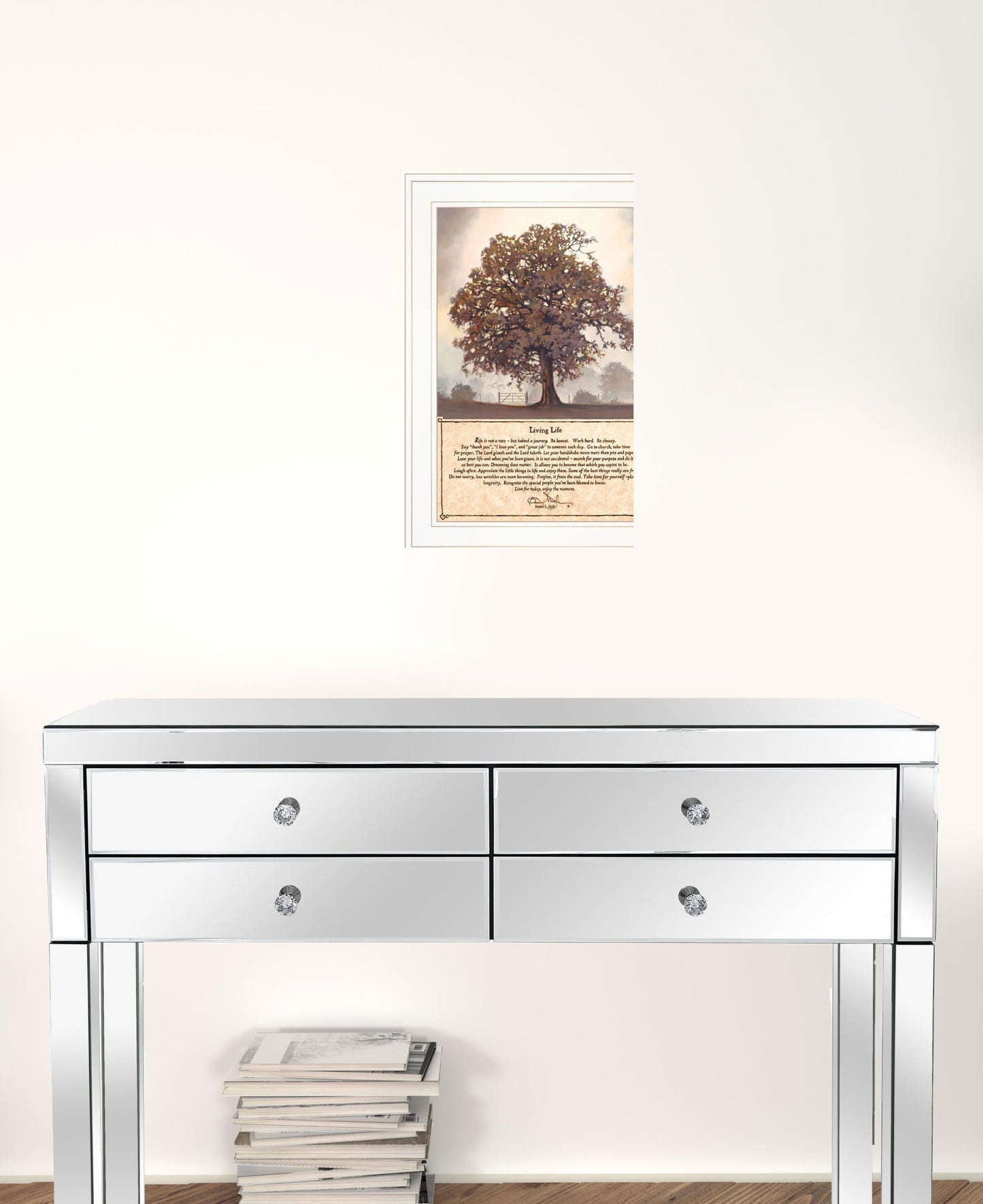 Living Life 5 White Framed Print Wall Art