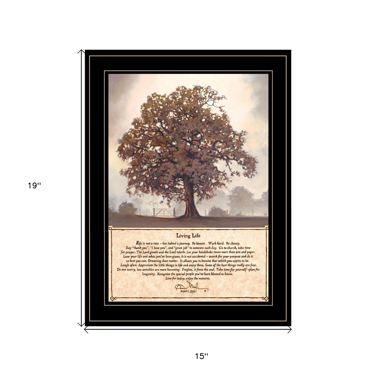 Living Life 7 Black Framed Print Wall Art