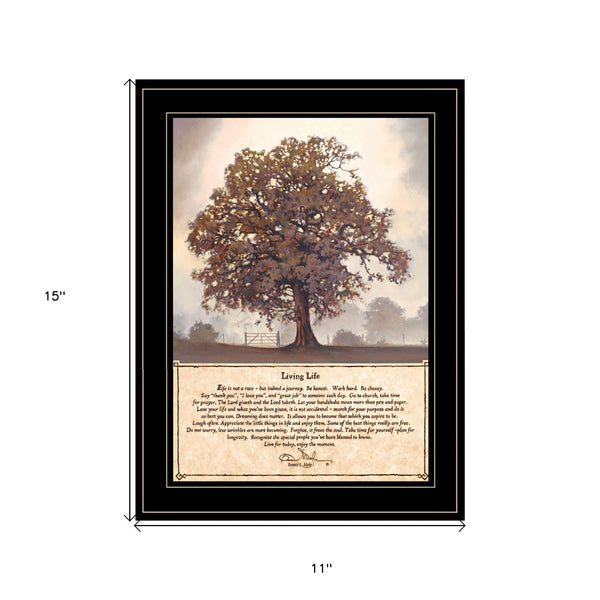 Living Life 2 Black Framed Print Wall Art