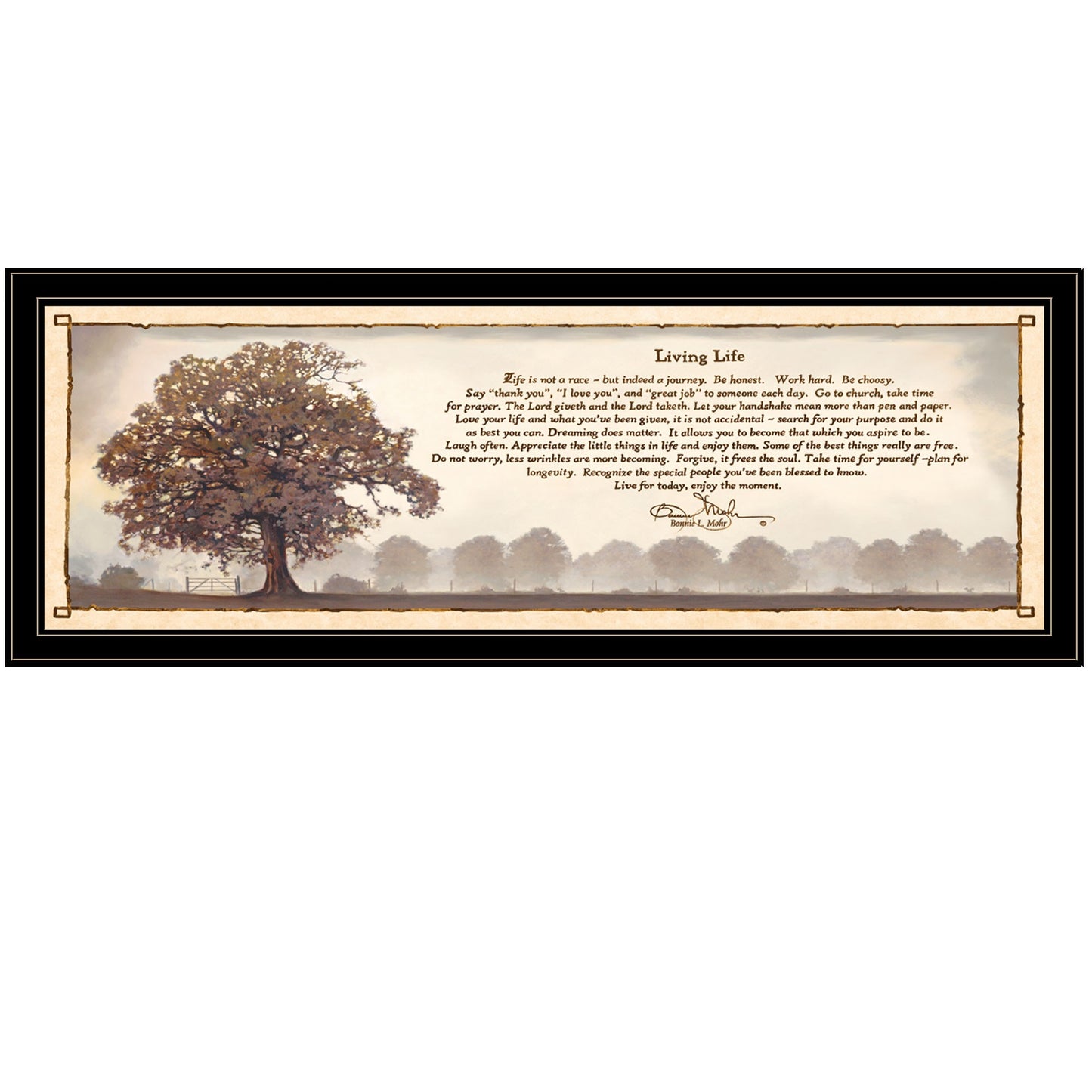 Living Life 12 Black Framed Print Wall Art